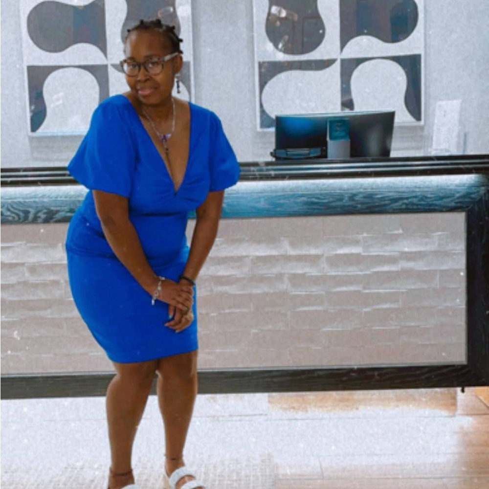 Guess Vibrant Blue Mini Dress
